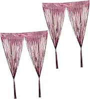 2pcs Birthday Fringe Curtain Backdrop Decoration Foil Fringe Curtains for Party Scene Layout for Photo Booths and Celebrations