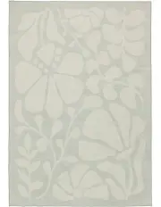 [Miss Amara] Tani Botanical Washable Rug in Grey