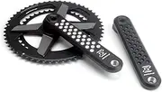 Bike Crankset, Road Bike Hollow Integrated Crankset 165mm GXP Aluminum Alloy Road Crank Arm Set 50-34T 52-36T 53-39T Double Chainring 8/9/10/11/12 Speed Cranksets