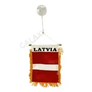 Latvia Flag Mini Banner / Latvia Flag / Double Sided Mini Latvia Car Window Flag