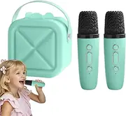 Wireless Karaoke Machine Toy,Wireless Karaoke Machine Toy with 2 Microphones - Children Aged 3 Years and Over Portable Singing Speaker for Home, Travel