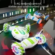 4WD RC Drift Car W/ Music Led Lights 2.4G Gesture Radio Remote 360° Rotating Toy