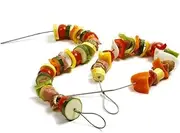 Lukata Stainless Steel Flexible Skewers Set of 2 - Metal Kebab BBQ Skewers – Perfect for Closed Lid BBQ Grilling Or *Ninja Type Grills