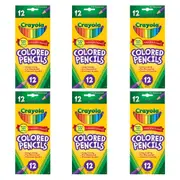 72pc Crayola Full Sized Coloured Pencils Drawing Colouring Arts/Crafts Kids 3y+