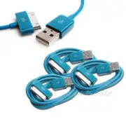 3 3FT USB SYNC DATA POWER CHARGER AQUA BLUE CABLE IPHONE IPOD TOUCH CLASSIC IPAD