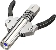 Grease Coupler,Grease Spray With Double Handle | Grease Goes In, Not On The Machine Original Locking Grease Coupler. 17,000 PSI. Long-lasting Rebuildable Tool