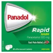 Panadol Rapid Soluble for Pain Relief, Paracetamol - 500mg 20 effervescent ta...