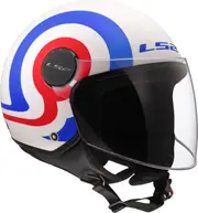 LS2 OF558 Sphere Lux II Urby, open face helmet , color: White/Blue/Red , size: L