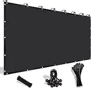 Shade&Beyond 90% Sun Shade Cloth with Grommets, 8' X 10' Pergola Shade Cover Canopy, Mesh Tarp Sun Screens for Patio, Outdoor, Garden, Backyard, Black