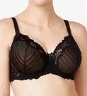 Lunaire BLACK Whimsy Underwire Demi Cup Bra 38C 15211