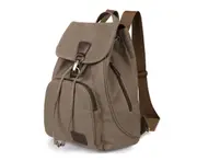 Casual Retro Style Waterproof Canvas Backpack - Brown