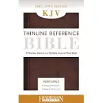 HOLY BIBLE: KJV CHESTNUT BROWN FLEXISOFT LEATHER THINLINE, END OF VERSION REFERENCE EDITION