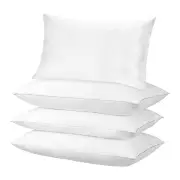 DreamZ Pillows Bed 4 Pack Home Hotel Soft Family Cotton Cover Standard Size Firm