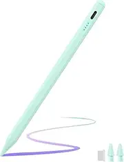 Stylus Pen for iPad 9th&10th Generation, Apple Pencil with Palm Rejection, Stylus Pen Compatible with 2018-2024 Apple iPad 10/9/8/7 Gen/iPad Pro 11/12.9/iPad Air 5th gen for Writing-Light Green