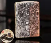 Amazing Jacketed Copper Seven Deadly Sins Buddha Zippo Lighter