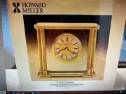 NEW Howard Miller 613-627 Athens Mantel Mantle Shelf Quartz Clock - Brass