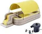 Inflatable Swimming Pool with Water Slide, Inflatable Slide Water Pool with Awni