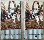 Mackenzie Childs *SET OF 2* Vino Alfresco DISH TOWEL cotton 18"X26" NEW