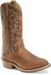 Double-H Boots Men's 12" Dylan Soft Toe I.C.E.™ Western Work Boot Brown - DH1552