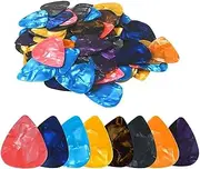 Guitar Picks -30 Packs Mihao Picks, 3 Different Thickness Abstract Art Colorful Celluloid Guitar Pick Plectrums For Bass, Electric, Acoustic Guitars Includes 0.46mm, 0.71mm, 0.96mm (Color Random)