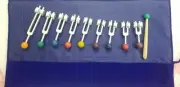 Weighted 9 Sacred solfeggio Tuning fork with color ball
