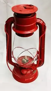 NEW VINTAGE 12" HOPE 500 RED KEROSENE LANTERN
