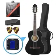 Artist CL34 - 3/4 Size Classical Nylon String Guitar Pack - Black with Gig Bag