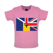 Half Flag Barbados Union Jack - Baby T-Shirt / Babygrow - UK Flags Bridgetown