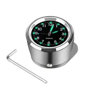 Motorcycle Handlebar Mount Clock 7/8" Chrome Waterproof Bike Motor Quartz Watch Aluminum Luminous Clock Moto Accessories black