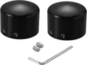 Motoforti 2pcs Black Motorcycle Front Axle Nuts Cover Axle Caps for Harley-Davidson Dyna 2008-2017 for Harley-Davidson Road King 2008-2017