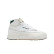 Reebok Club C Geo Mid Women's Shoes White/Chalk/Dark Green Casual Sneakers