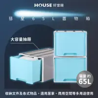 在飛比找momo購物網優惠-【HOUSE 好室喵】彗星65L置物箱-2入(收納箱、整理箱