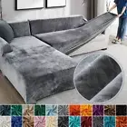 Velvet SofaCover 1/2/3/4 Seater Sofa Cover for Living Room L Shaped Corner Sofa