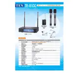 TEV台灣電音 數位UHF 100頻道無線麥克風 TR-8100