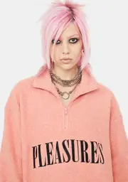 [Pleasures] Searching Quarter Zip Fleece Sweater
