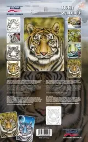 Harder and Steenbeck Airbrushing stencil set "Tiger Wildlife"
