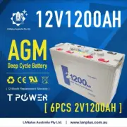 12V 1200AH Sealed AGM Deep Cycle Maintenance Free Solar Battery UPS Storage
