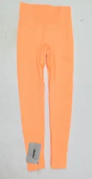 Gymshark Ultra Seamless Leggings Womens XS Neon Orange Stretch High Rise Gym