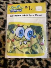 New Spongebob Squarepants Holiday/Christmas Washable Adult Facemask