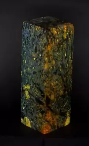 47*47*144 MAPLE BURL WITH ALBINO DOTS IN GREY STABILISATION