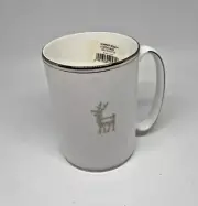 Lenox Donner Road Coffee Mug reindeer platinum trim kate spade
