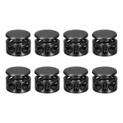 8Pcs Metal Cord Locks, 3mm Double Hole Toggle Spring Stop, Black