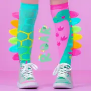 Madmia Socks Ages 6-99 One Size Fits Most - ROAR DINOSAUR Novelty Socks