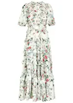 Needle & Thread Floral Fantasy Printed Ruffled Maxi Dress - Multicoloured - 10 (UK10 / S) 10 (UK10 / S)