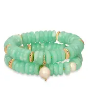 Ettika Saint Tropez Beaded Stretch Bracelets, Set of 2
