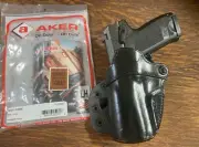 AKER Black Leather DA Open Paddle Holster for Heckler Koch HK H&K 40 USP LEFT
