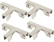 JEWEDECO 4Pcs Clamps for Glass Resistant Glass Fixation Clips for Display Cabinets Aquariums and Glass Reinforcement Easy Installation and Flexible Assembly