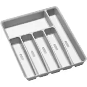 Madesmart 39cm Kitchen Cutlery Tray w/ 6-Non Slip Lined Compartment Organiser