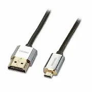 Lindy 3m Active HDMI to Micro HDMI Slim Cable - Cromo Line