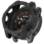 Tpu Watch Case For Garmin Epix Pro 51mm/(gen 2) 51mm /fenix 7x Pro / 7x , Anti-scratch Hollow Cover Black